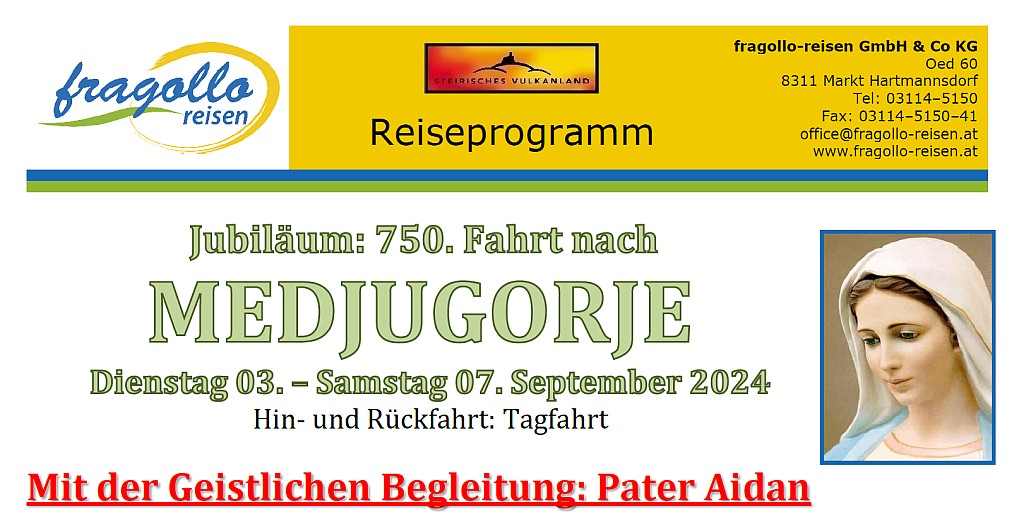 Pilgerreise mit Pater Aidan nach Medjugorje